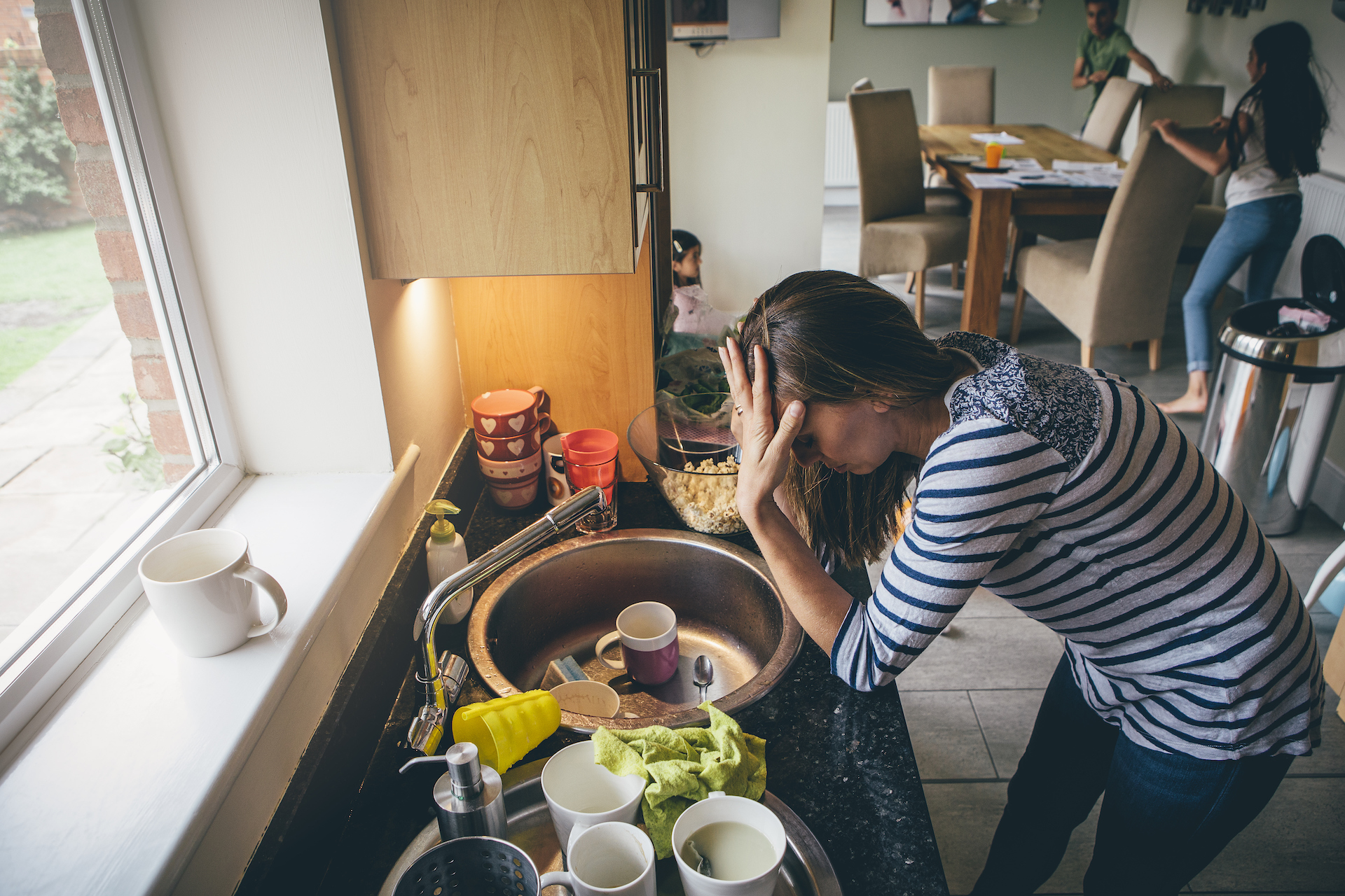 A stressed out mother